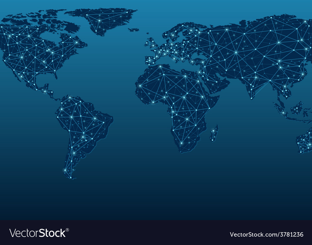 World map communications Royalty Free Vector Image