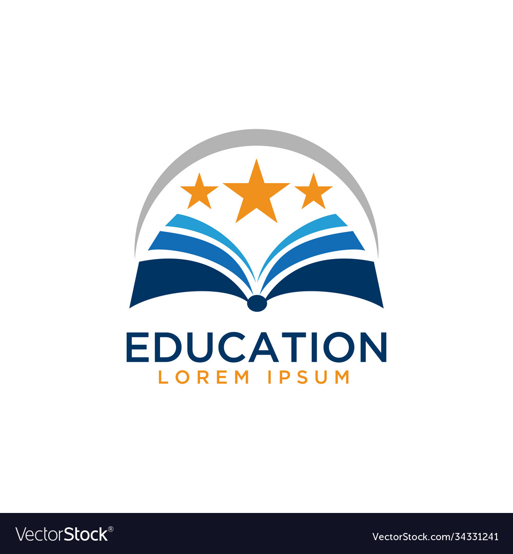 Education logo design star modern template Vector Image