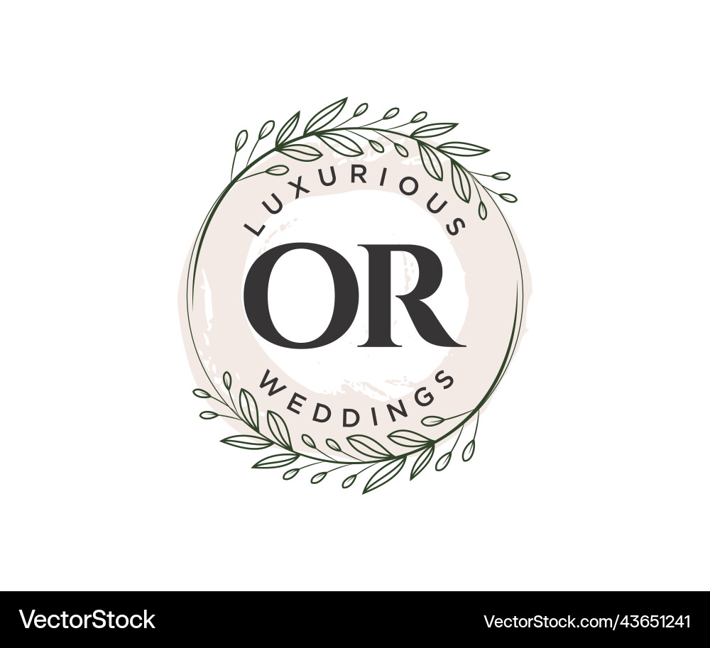 Initials letter wedding monogram logos Royalty Free Vector