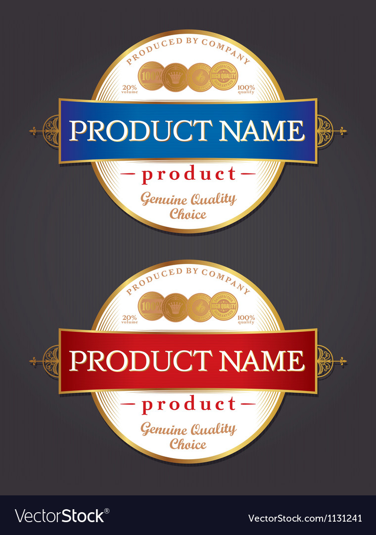 Product label design template Royalty Free Vector Image