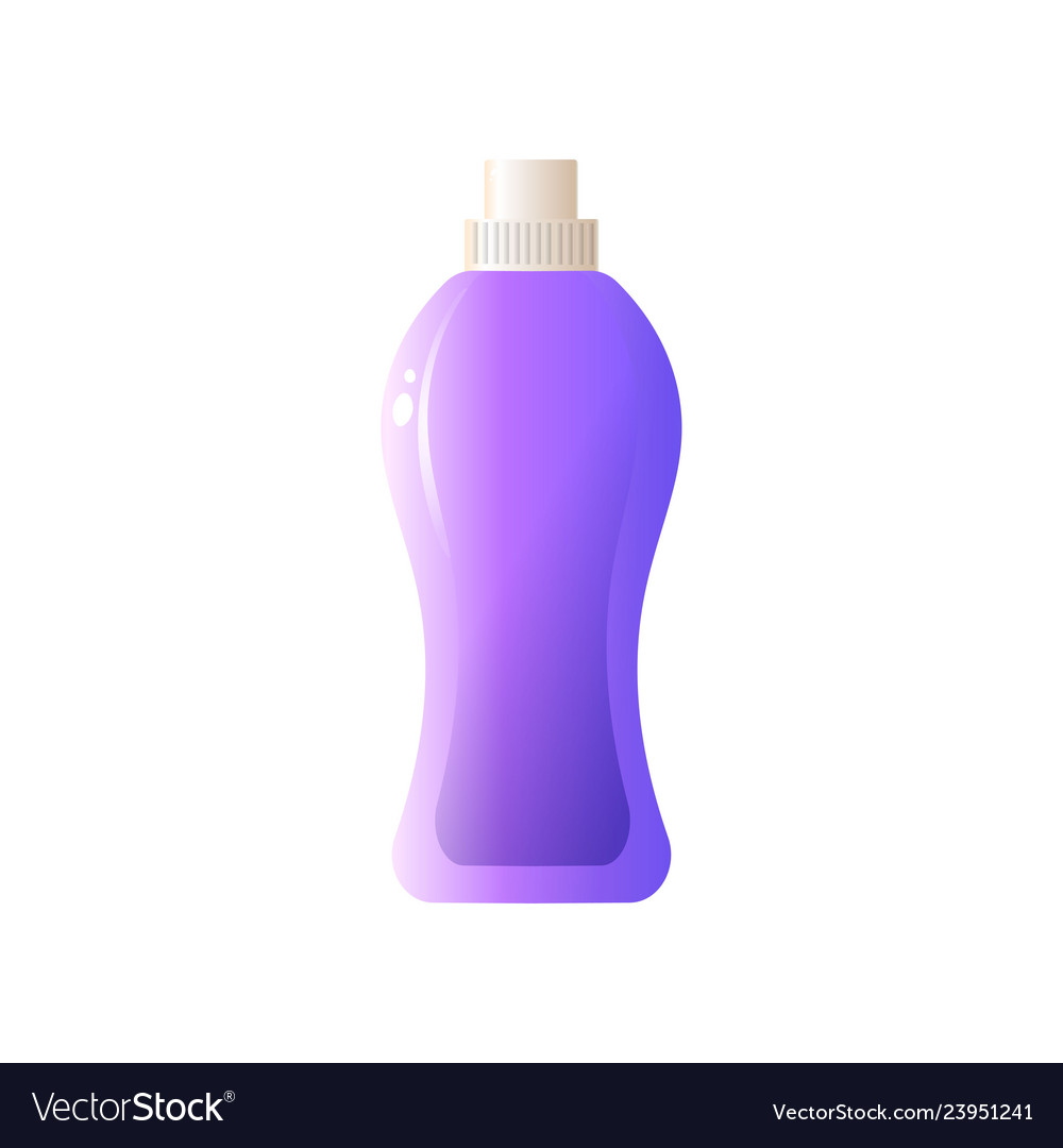 Purple Large Volume Plastic Bottle With Liquid Vector Image