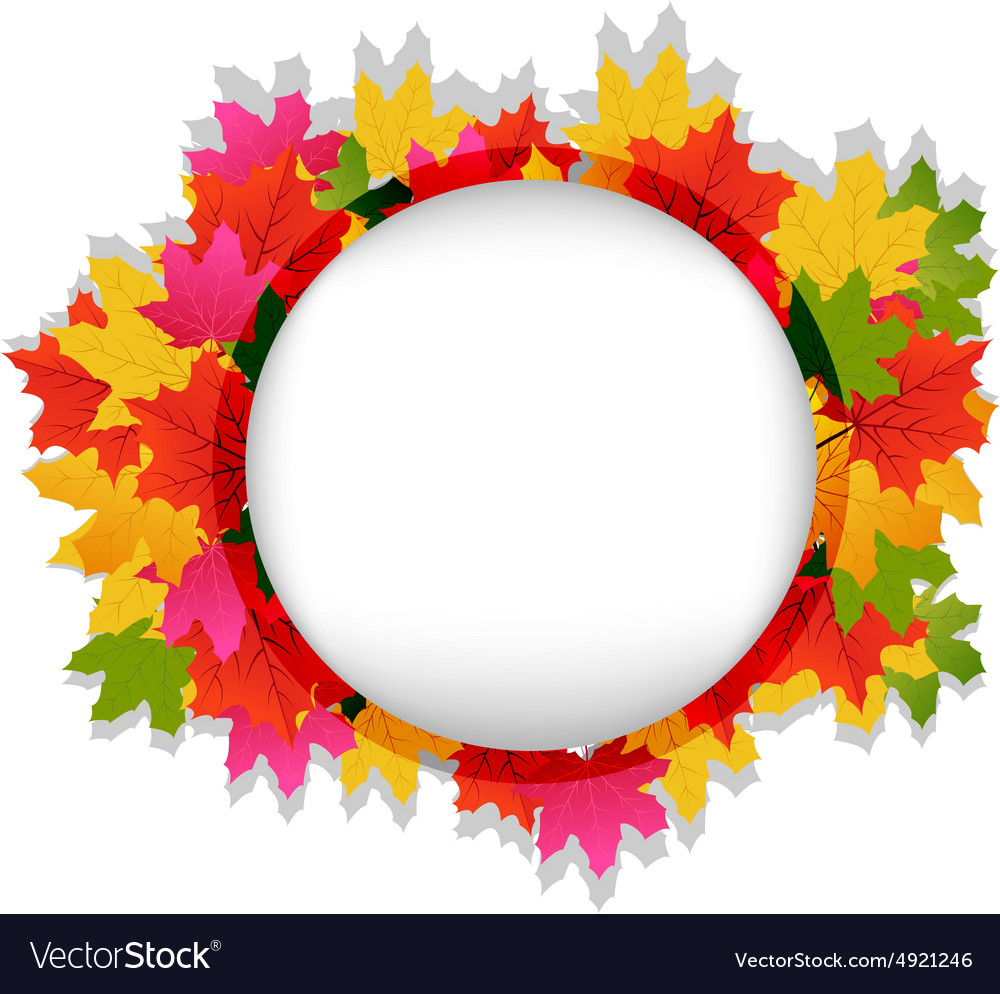 autumn leaves border design royalty free vector image