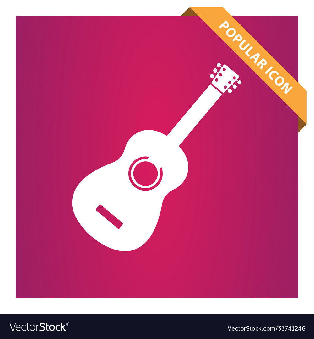 Guitar icon Royalty Free Vector Image - VectorStock