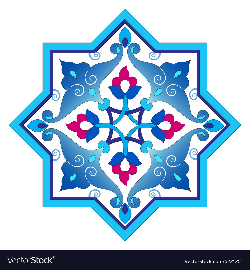 Designed with shades of blue ottoman pattern Vector Image