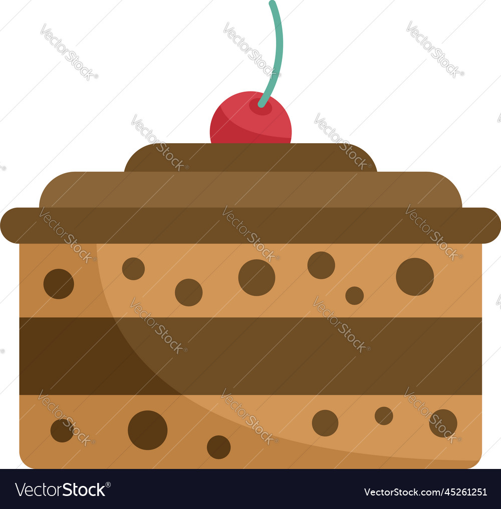 Icing cake icon flat happy decoration Royalty Free Vector