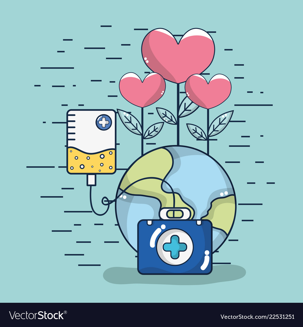 World health cartoon Royalty Free Vector Image