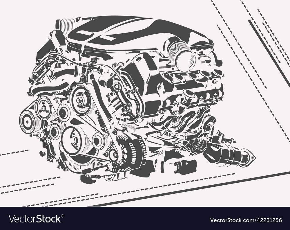 Car engine Royalty Free Vector Image - VectorStock