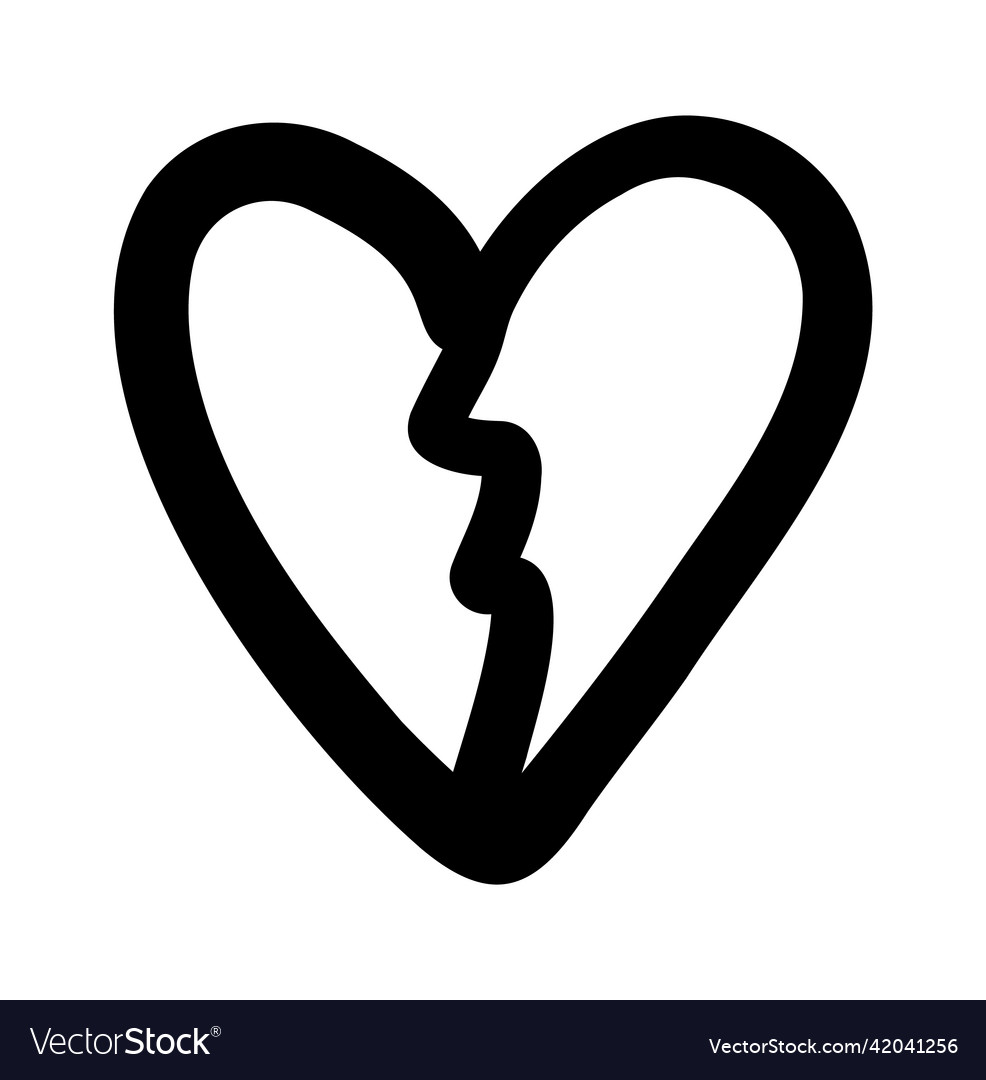 Doodle hearts love hand drawn cute line heart set Vector Image