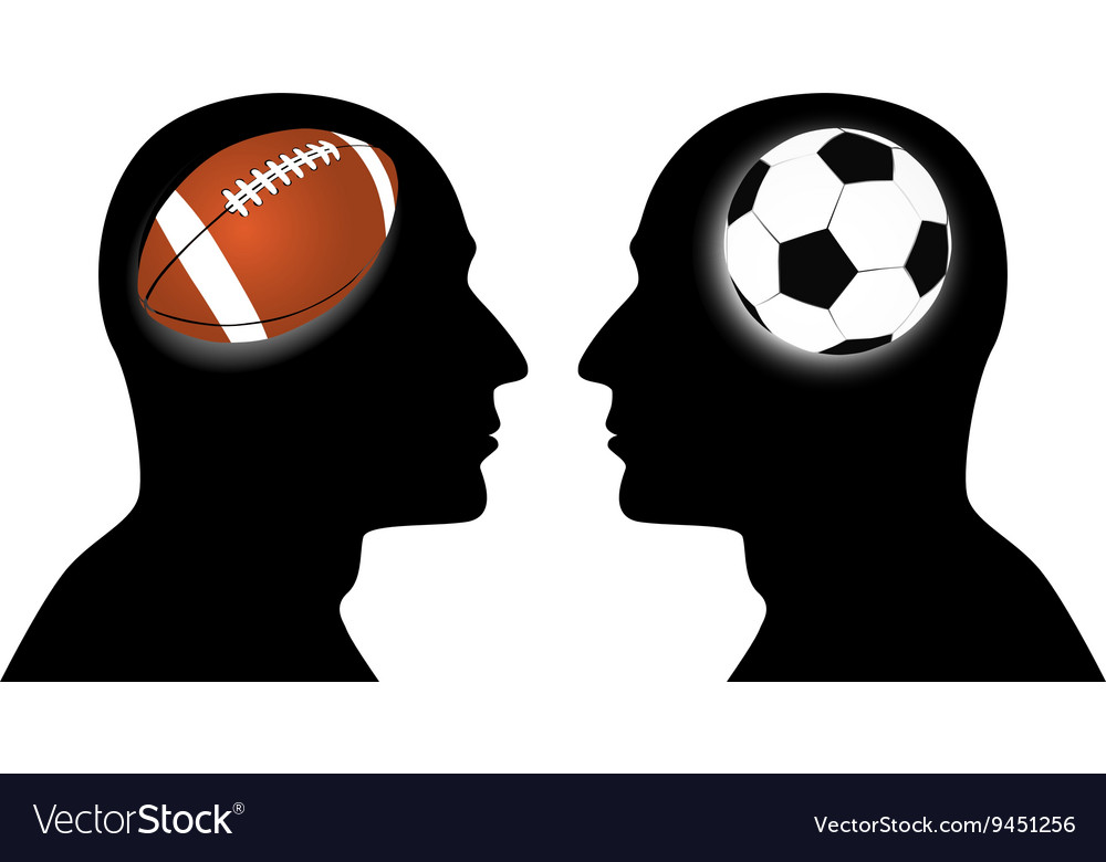 football-vs-soccer-royalty-free-vector-image-vectorstock