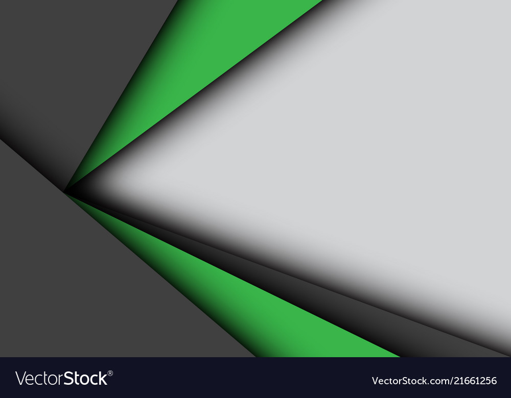 Green black arrow overlap on gray blank space