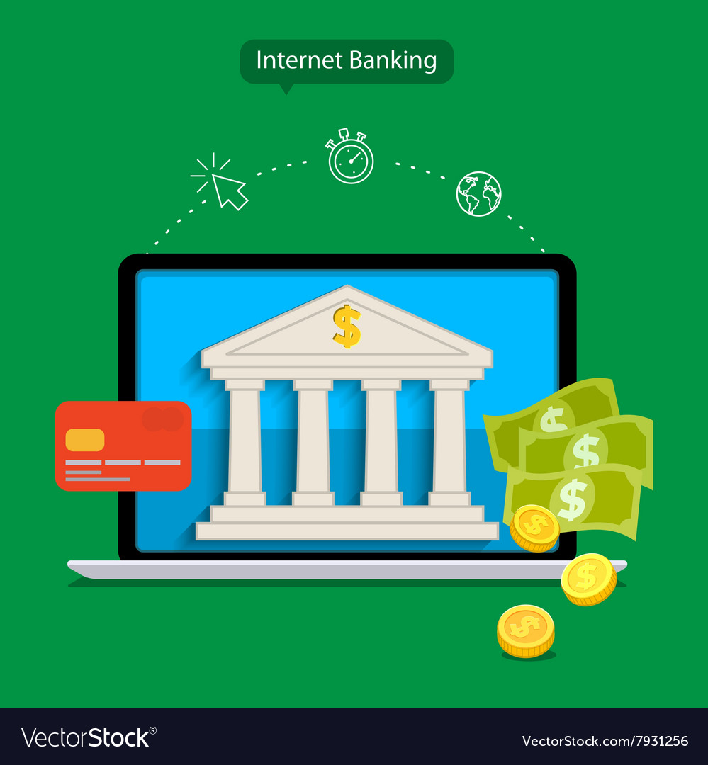 Internet banking Royalty Free Vector Image - VectorStock