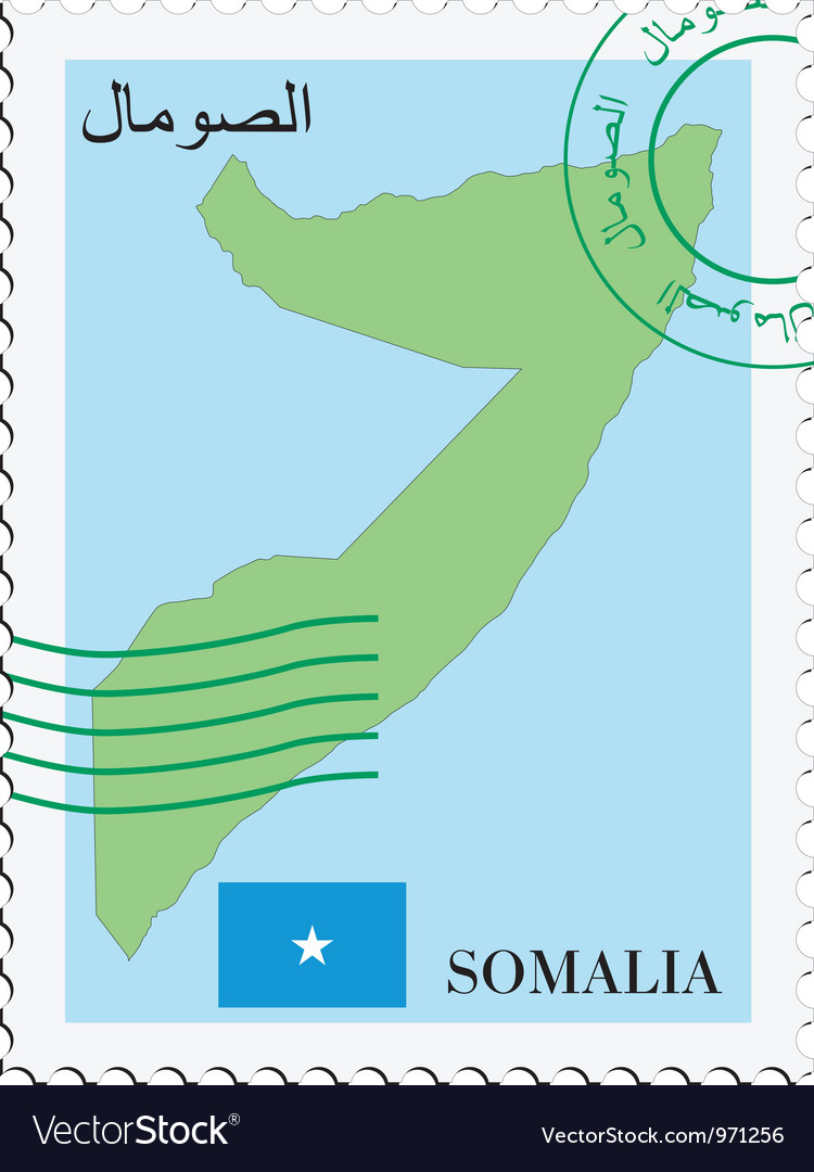 Mail to-from somalia Royalty Free Vector Image