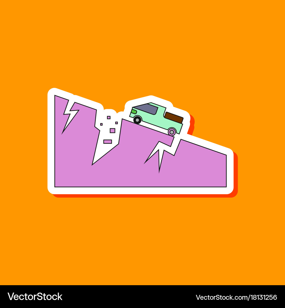 Paper sticker on stylish background natural Vector Image
