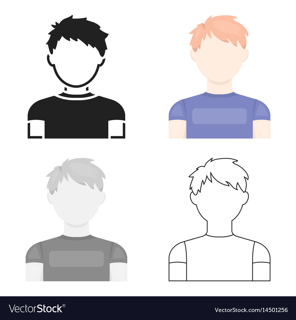 Redhead Boy Icon Cartoon Single Avatarpeaople Vector Image 0859