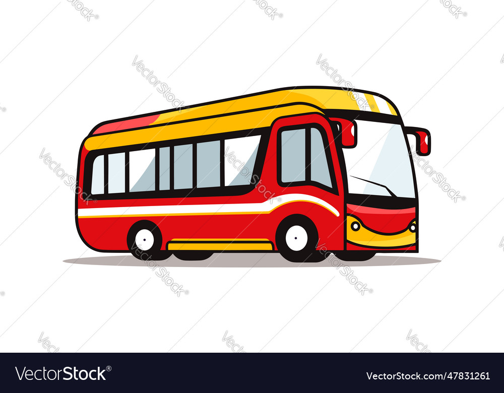 A bus on white background in a flat style Vector Image