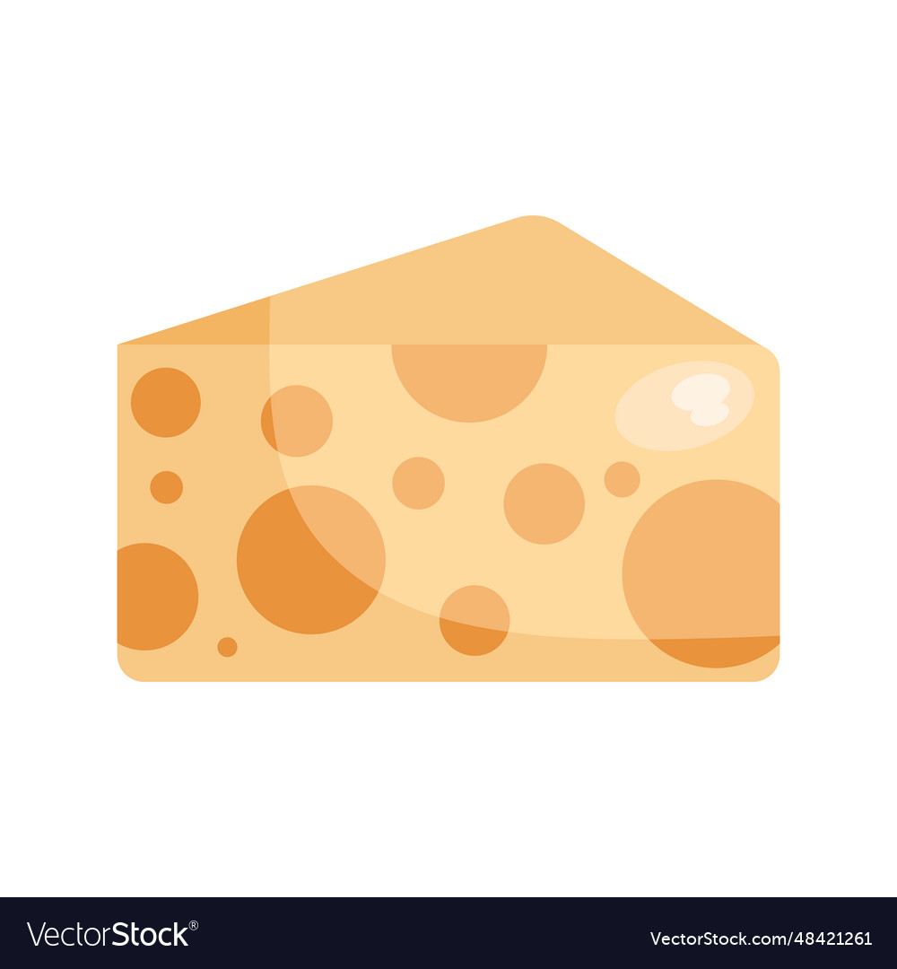 Cheese slice Royalty Free Vector Image - VectorStock