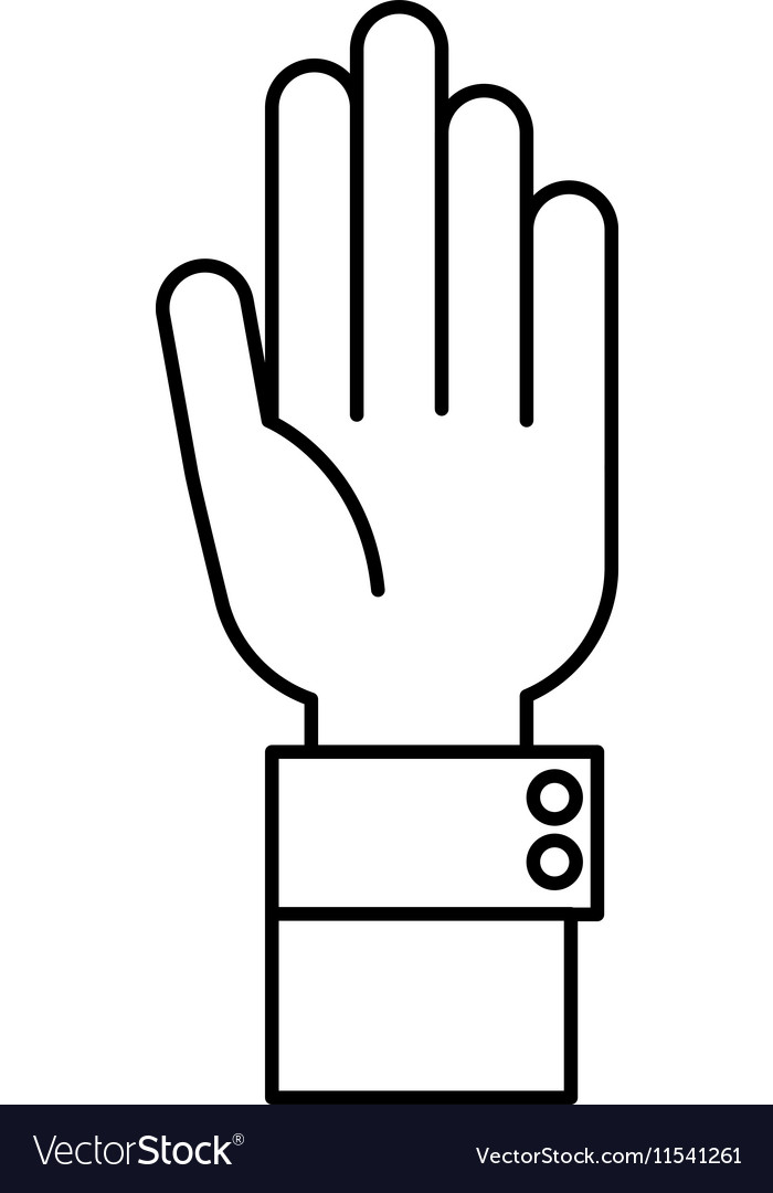 Isolated hand gesture design Royalty Free Vector Image