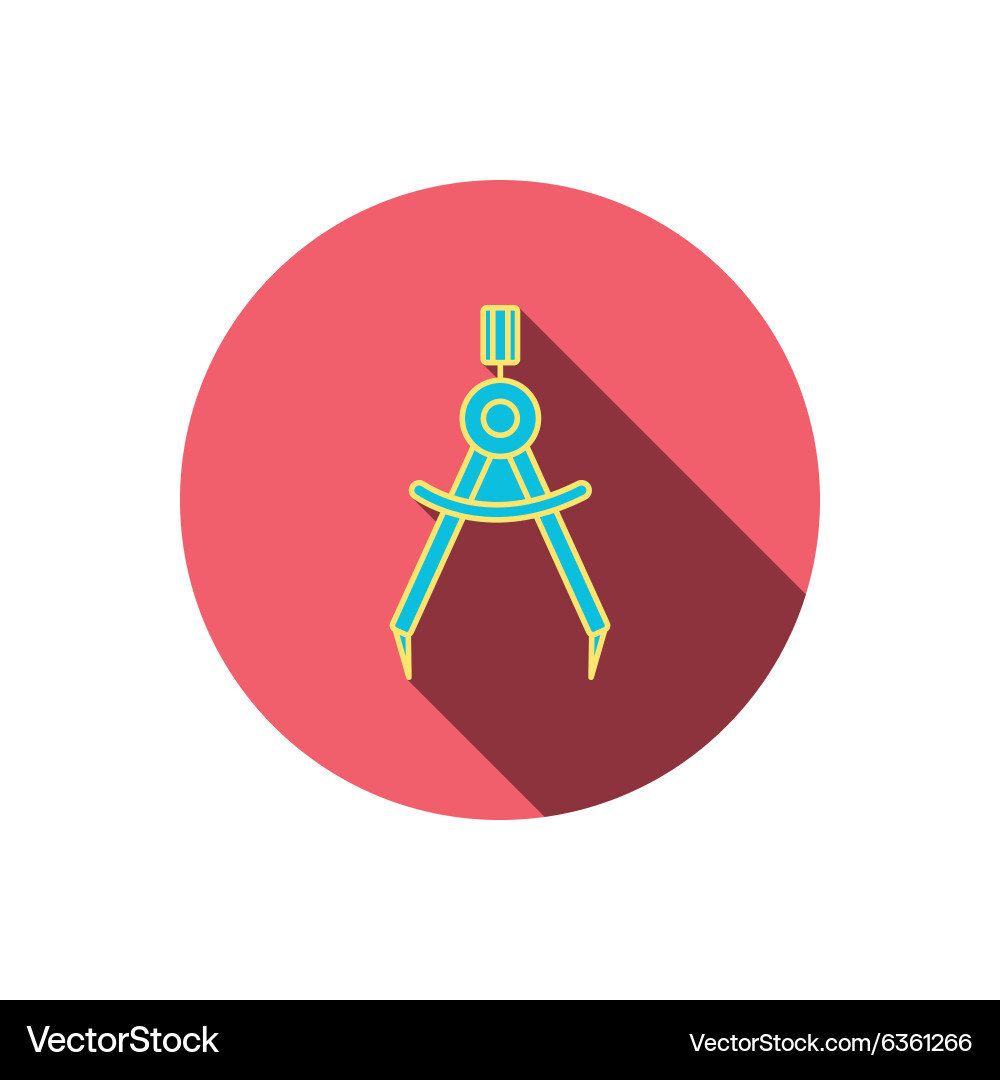Compasses icon Measurement dividers sign Vector Image