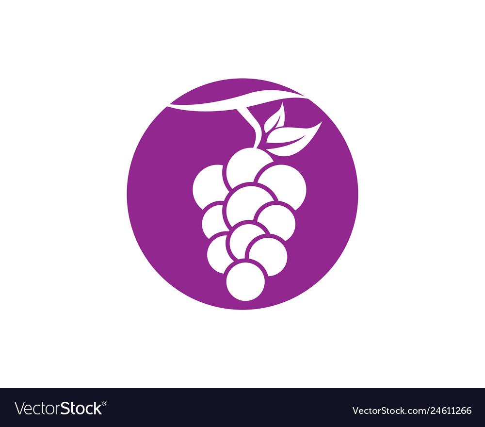 Grape logo template icon Royalty Free Vector Image