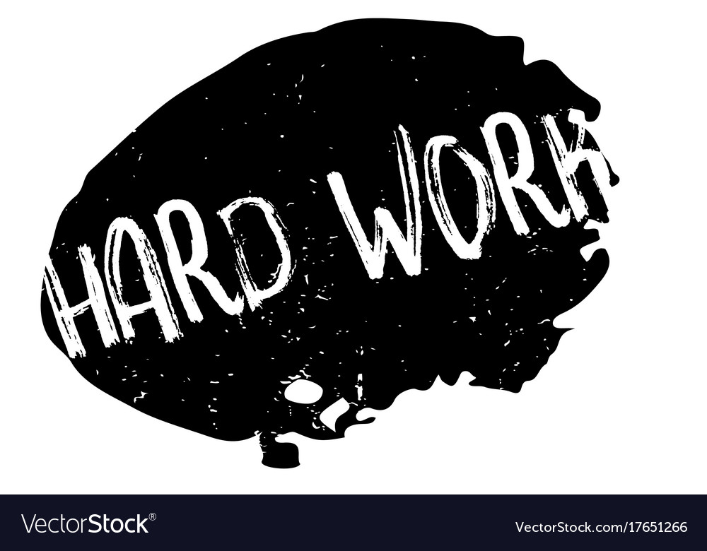 Hard work rubber stamp Royalty Free Vector Image