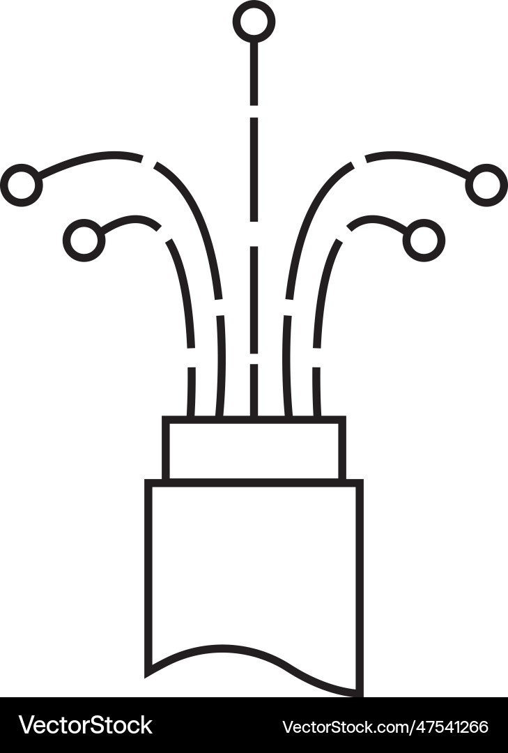 Viber optic cable icon flat design template Vector Image