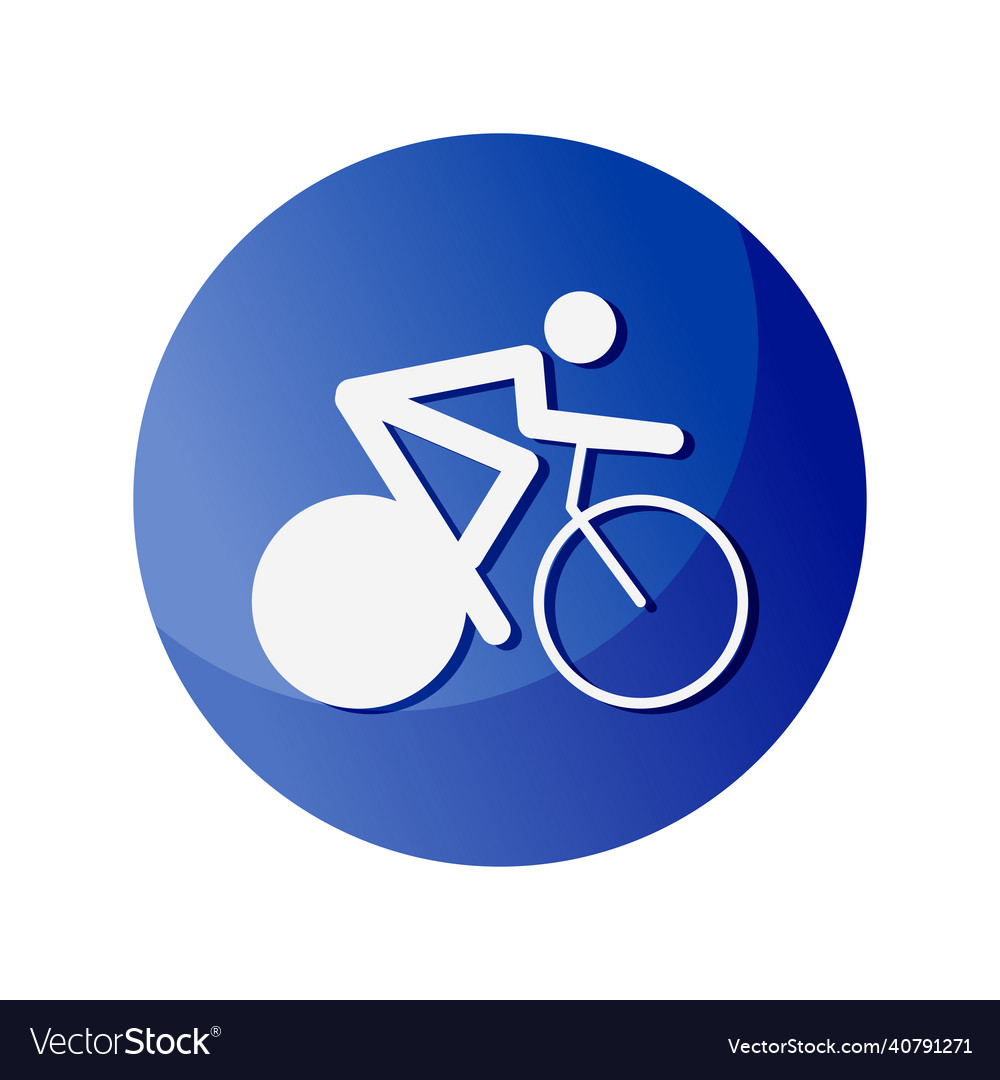 Cycling icon a symbol dedicated to sports Vector Image