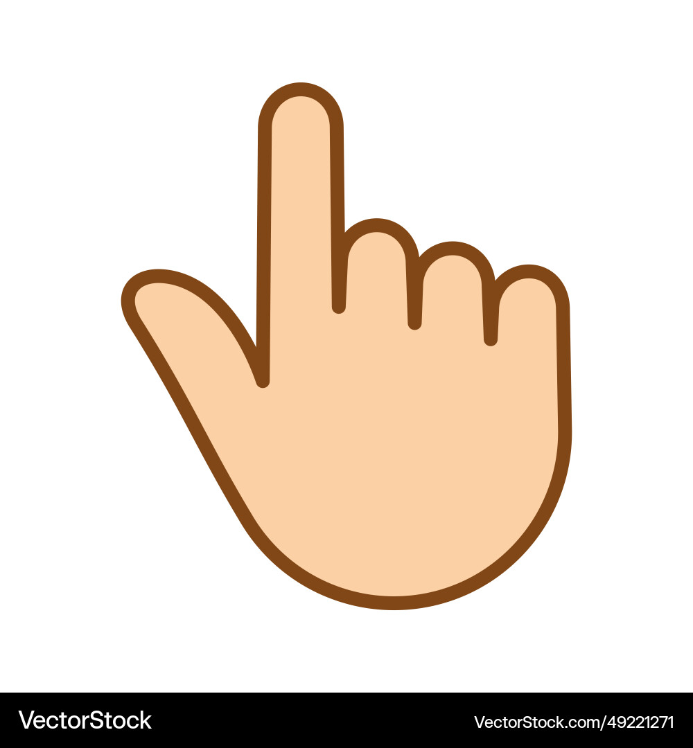 Hand pointer icon clicking mouse Royalty Free Vector Image