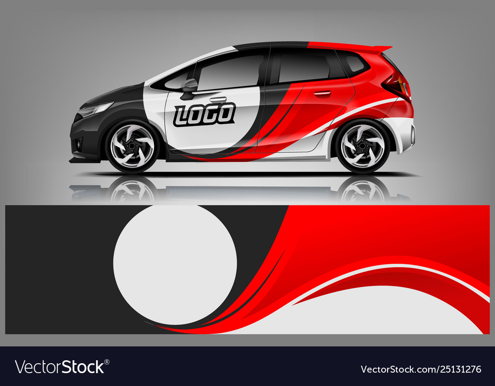 Car decal wrap design for company Royalty Free Vector Image