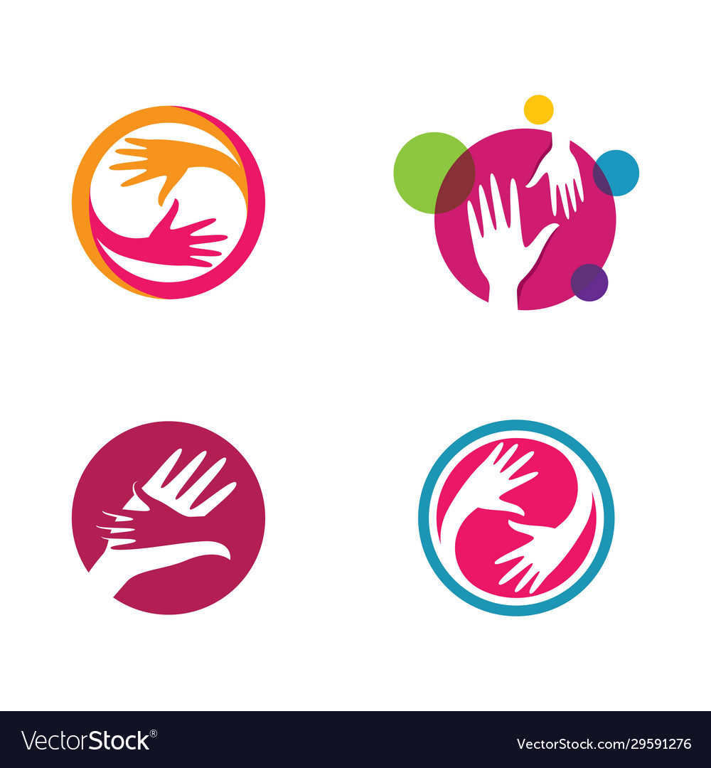 Hand care logo creative icon Royalty Free Vector Image