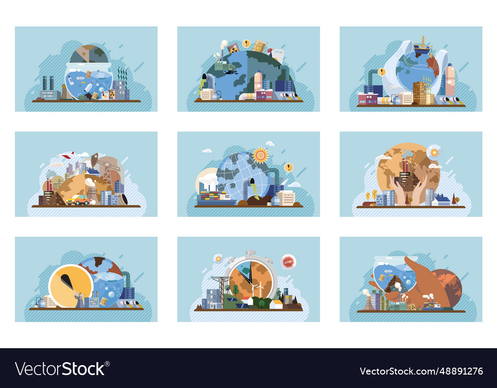 Industrial pollution toxic waste Royalty Free Vector Image