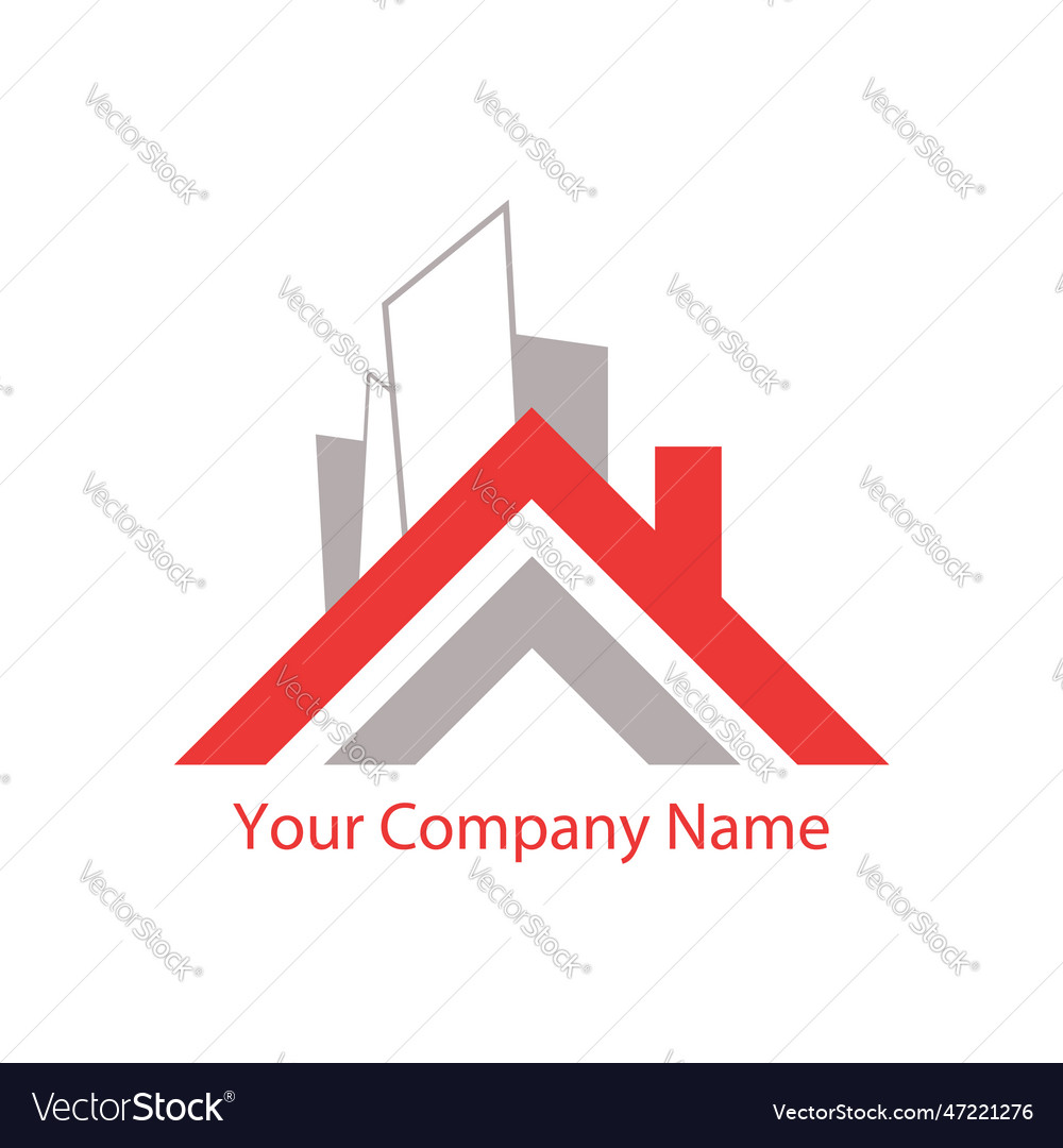 Real estate logo design property and construction Vector Image