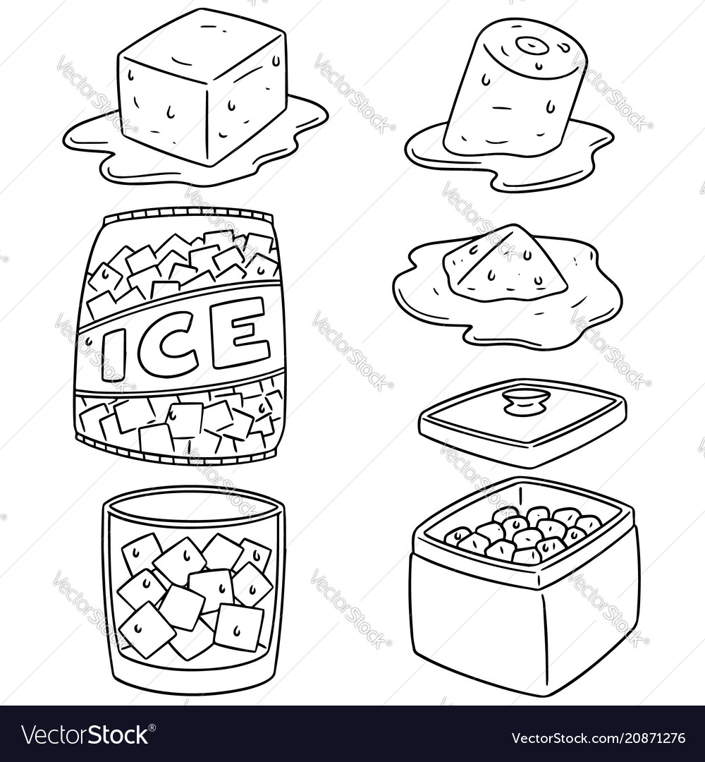 Set of ice Royalty Free Vector Image - VectorStock