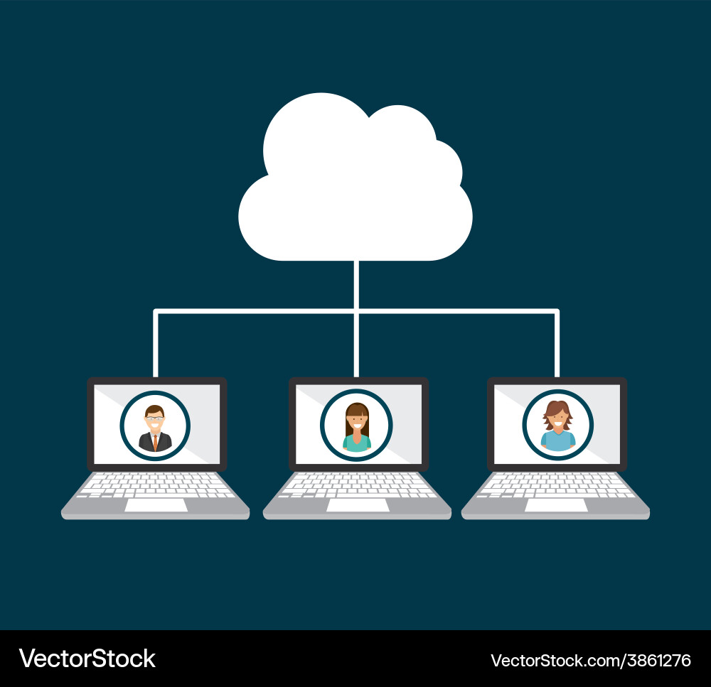 Social Computer Network Vector Social network Royalty Free Vector Image - VectorStock