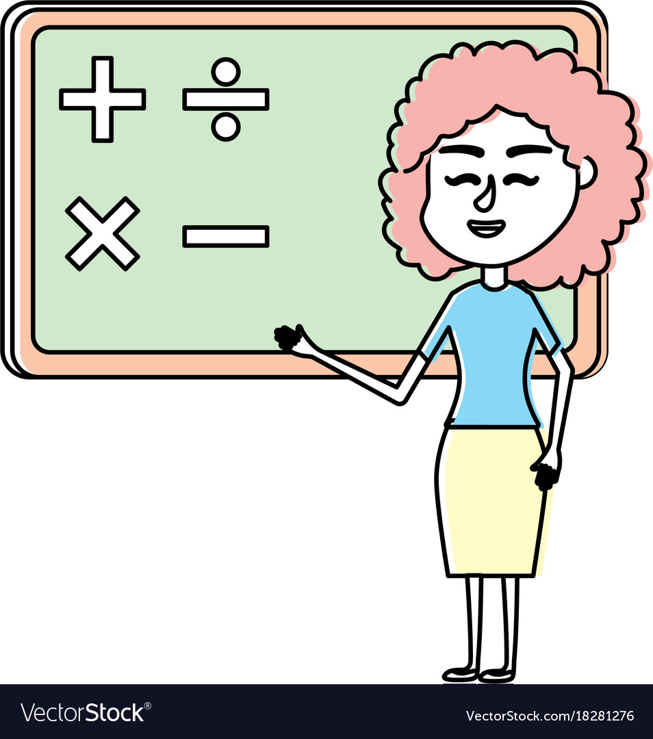 Woman teacher teaching to the student Royalty Free Vector