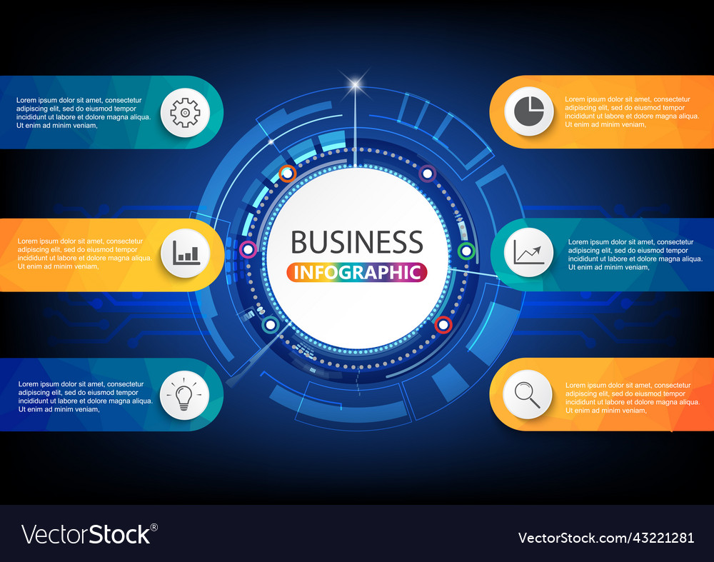 Business data visualization process chart Vector Image