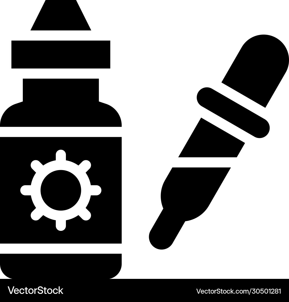 Covid19-19 test solid style icon Royalty Free Vector Image