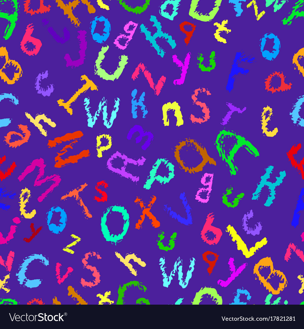 Hand drawing decorative english alphabet cartoon Vector Image Hand drawing decorative english alphabet cartoon Vector Image
