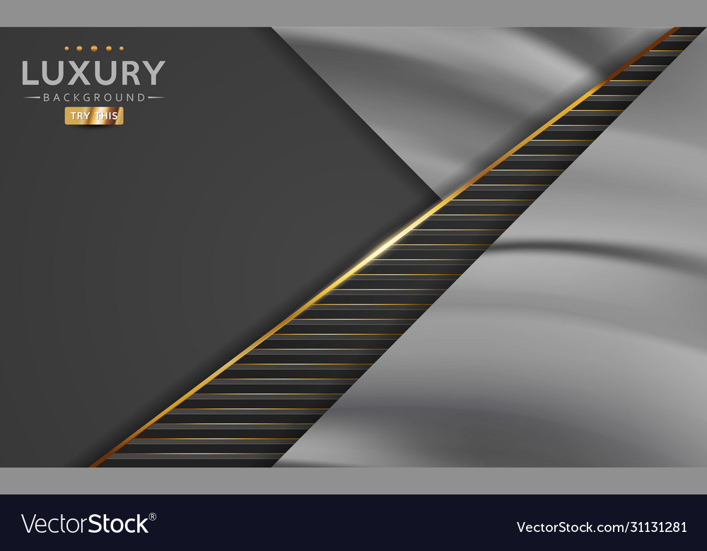 Modern grey and golden luxury abstract background Vector Image