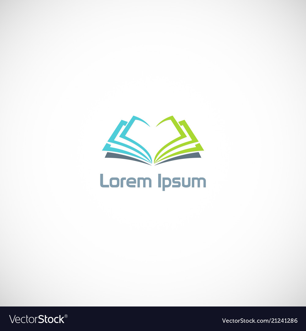 Abstract book logo Royalty Free Vector Image - VectorStock