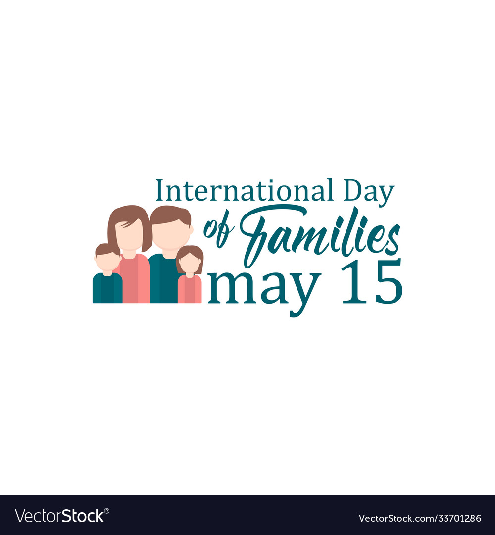 Happy international day families logo template Vector Image