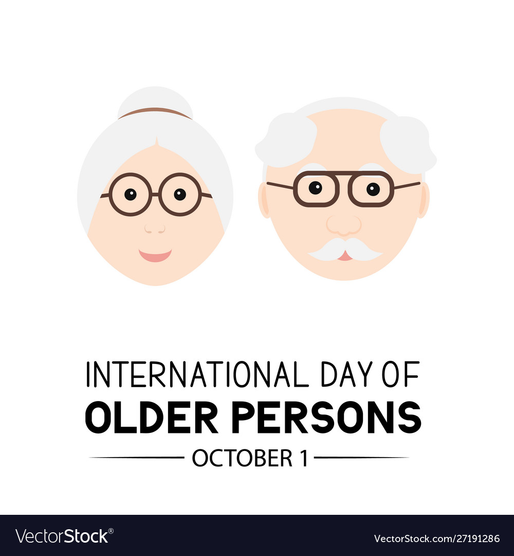 International Day Older Persons Banner Easy To Vector Image
