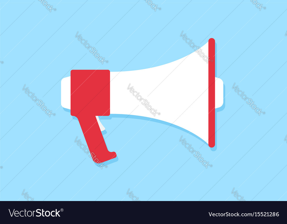 Megaphone icon cartoon style marketing concept Vector Image