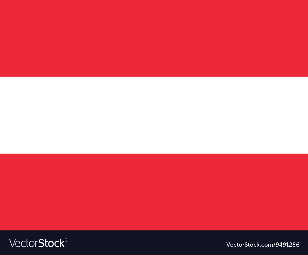 Official national flag of austria Royalty Free Vector Image