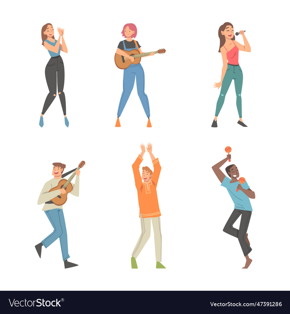 People character musician conducting Royalty Free Vector