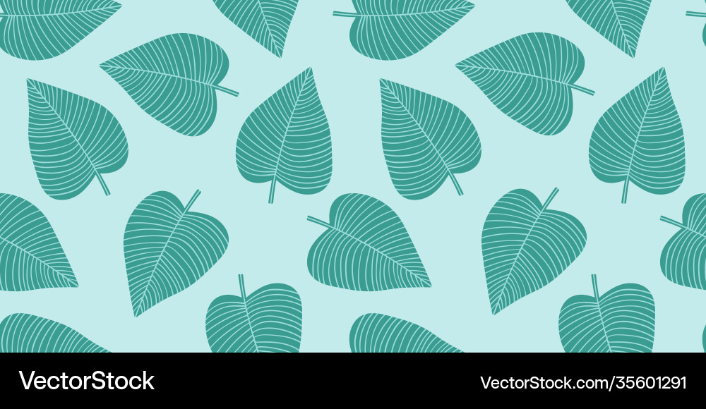 Artistic seamless pattern with abstract leaves Vector Image
