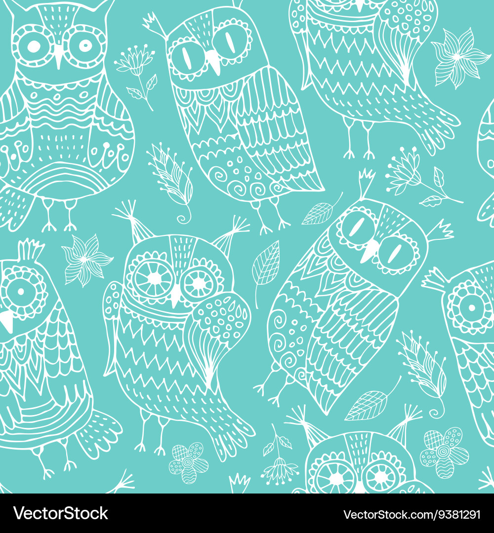 Background with owls Royalty Free Vector Image