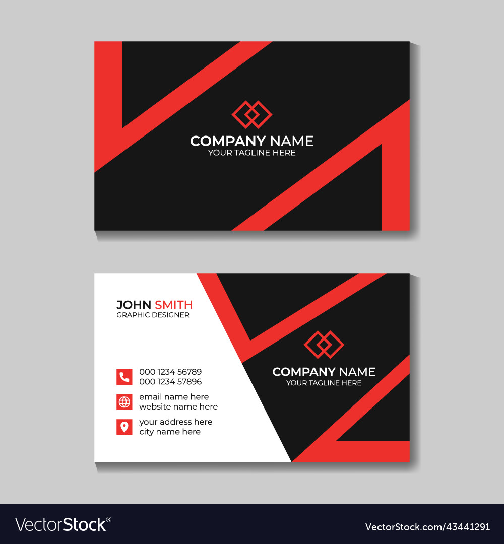 Creative modern professional business card design Vector Image