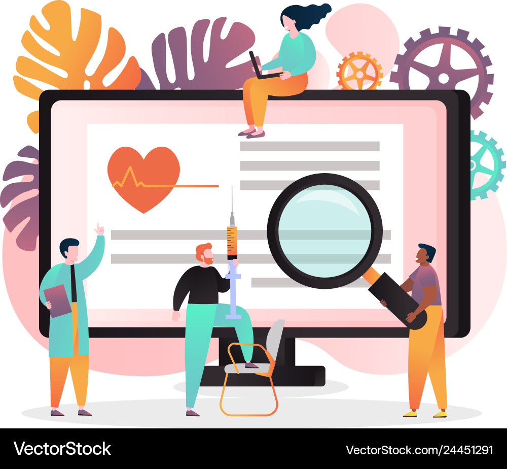Medicine Concept For Web Banner Website Royalty Free Vector