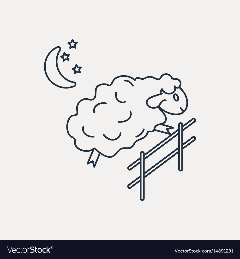 Sheep jumping over the fence Royalty Free Vector Image
