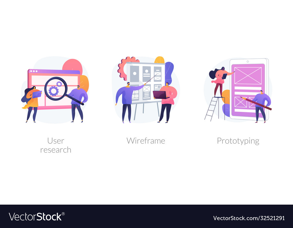 Ux design abstract concept Royalty Free Vector Image